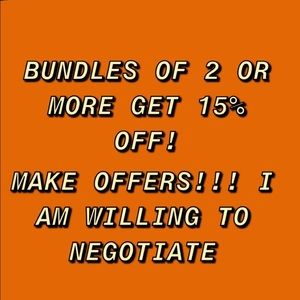 BUNDLE AND SAVE! MAKE OFFERS!!!